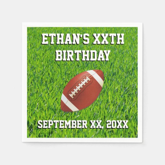 Personalisiertes Custom Football Party Serviette (Vorderseite)