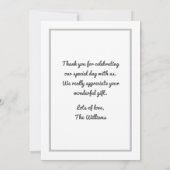 Personalisiertes Custom Foto Neugeborenes Baby Dan Dankeskarte (Rückseite)