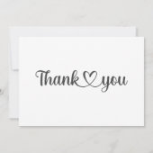 Personalisiertes Custom Foto Stilvolle romantische Dankeskarte (Rückseite)