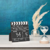 Personalisiertes Custom Movie Clapboard Zuhause Th Fotoplatte (InSitu)