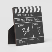 Personalisiertes Custom Movie Clapboard Zuhause Th Fotoplatte (Vorderseite)