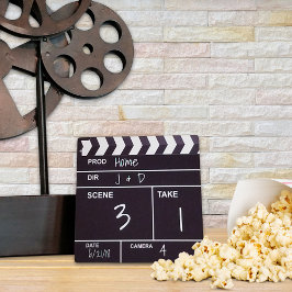 Personalisiertes Custom Movie Clapboard Zuhause Th Fotoplatte