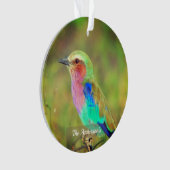 Personalisiertes Custom Multicolor Bird-Foto Ornament (Vorderseite)