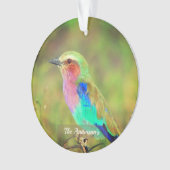 Personalisiertes Custom Multicolor Bird-Foto Ornament (Vorderseite)