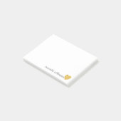 Personalisiertes Custom Trendy Glam Gold Foil Post-it Klebezettel (angewinkelt)