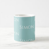 Personalisiertes Cyan Kaffeetasse (Mittel)