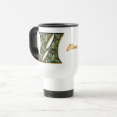 Personalisiertes D Daisy Monogramm Anfangsbuchstab Reisebecher (Vorderseite Links)