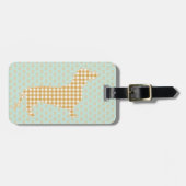 Personalisiertes Dachshund-Gepäckanhänger - Creme Gepäckanhänger (Vorderseite horizontal)
