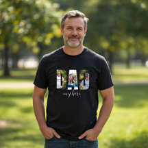 Personalisiertes „DAD mein Held“ Schwarzes T-Shirt
