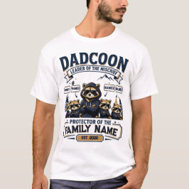 Personalisiertes Dadcoon-Waschbär-Vater-Shirt für  T-Shirt