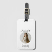 Personalisiertes Daddy-Geschenk - Gewohntes Kinder Gepäckanhänger (Vorderseite Vertikal)