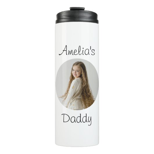 Personalisiertes Daddy-Geschenk - Gewohntes Kinder Thermosbecher (Vorderseite)