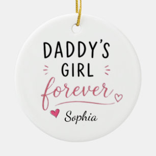 Personalisiertes Daddy's Girl Forever Keramik Ornament