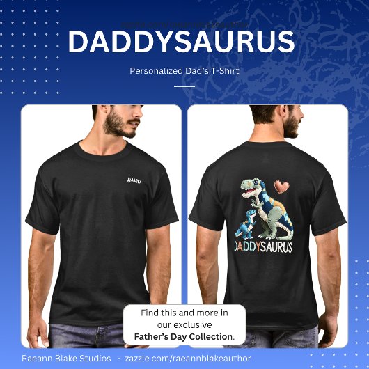 Personalisiertes Daddysaurus T-Shirt