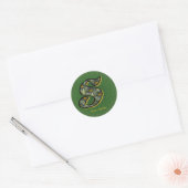 Personalisiertes Daisie-Monogramm Anfangsbuchstabe Runder Aufkleber (Umschlag)