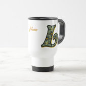 Personalisiertes Daisying Initial L Reisebecher (VorderseiteRechts)