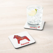 Personalisiertes Dala Horse Untersetzer Set (Rechte Seite)