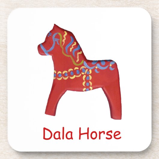 Personalisiertes Dala Horse Untersetzer Set (Vorderseite)