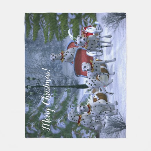 Personalisiertes Dalmatiner-, Sleigh-u. Fleecedecke (Vorderseite)