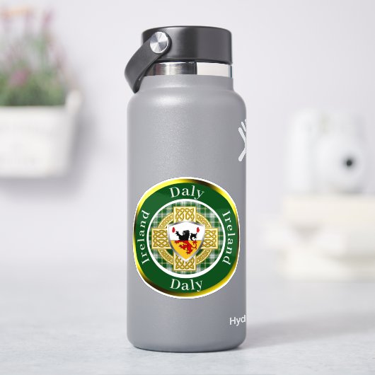 Personalisiertes Daly Shield & Celtic Cross Aufkleber (HydroFlask)