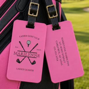 Personalisiertes Damen-Club-Name-Golfbag-Etikett Gepäckanhänger
