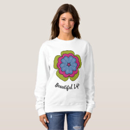 Personalisiertes Damen-T-Shirt mit Blumen-Grafik Sweatshirt