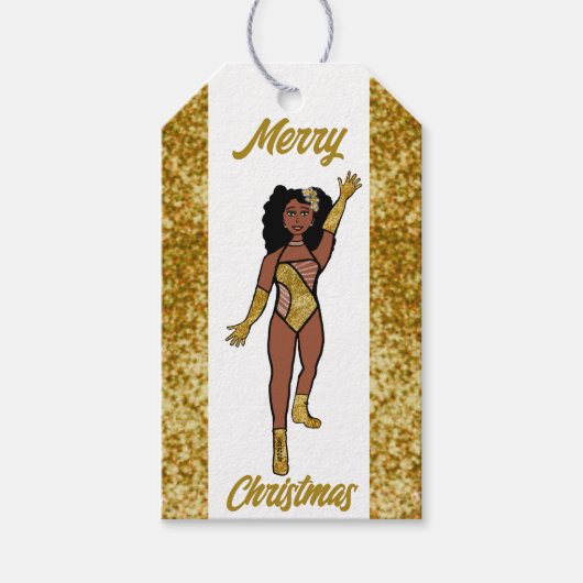 Personalisiertes Dancer-Geschenk Tag Gold A Geschenkanhänger (Vorderseite)