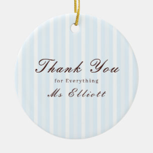 Personalisiertes Danke-Schullehrer-Ornament Bluebe Keramik Ornament