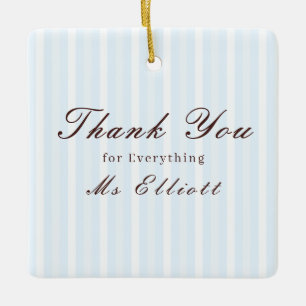 Personalisiertes Danke-Schullehrer-Ornament Bluebe Keramikornament