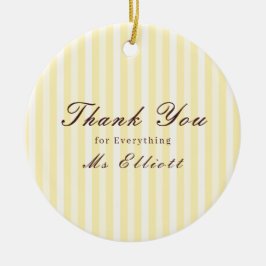 Personalisiertes Danke-Schullehrer-Ornament Butter Keramik Ornament