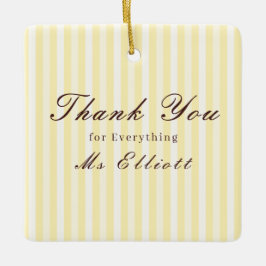 Personalisiertes Danke-Schullehrer-Ornament Butter Keramikornament