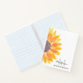 Personalisiertes Dankesblatt für Sonnenblumen Notizblock (Innenseite)