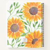 Personalisiertes Dankesblatt für Sonnenblumen Notizblock (Rückseite)