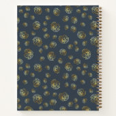 Personalisiertes Dankesblatt mit Gold-Blume Notizblock (Rückseite)