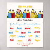 Personalisiertes Dankeschön-Geschenk für den Lehre Poster (Vorne)