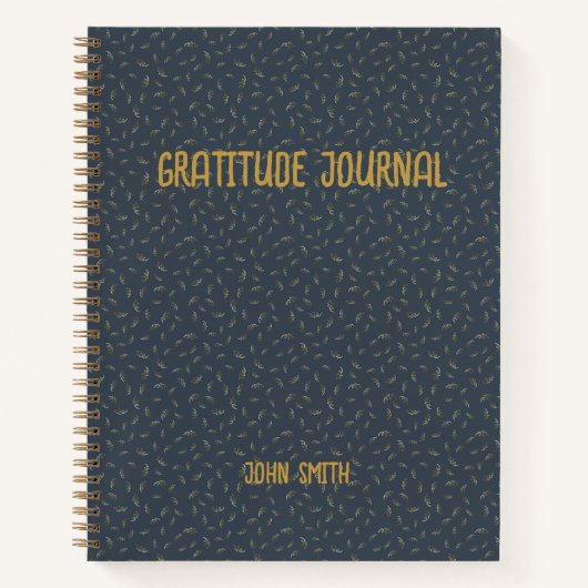 Personalisiertes Dankeschön-Journal, grau mit Gold Notizblock (Vorderseite)