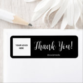 Personalisiertes Dankeschön Label: Ihr Name und Ih (Insitu)