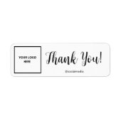 Personalisiertes Dankeschön Label: Ihr Name und Ih (Vorne)