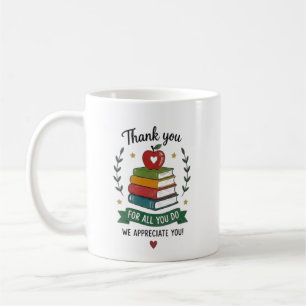 Personalisiertes Dankeschön-Lehrer-Würdigungsdesig Kaffeetasse