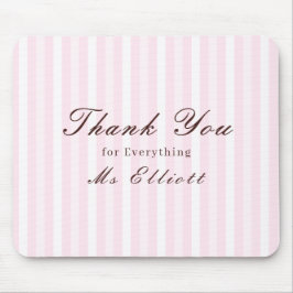 Personalisiertes Dankeschön-Lehrermauspad Pink Mis Mousepad