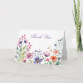 Personalisiertes Dankeschön Wildblumen Cottagecore (Vorderseite)