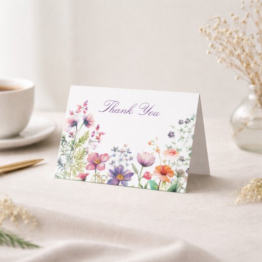 Personalisiertes Dankeschön Wildblumen Cottagecore