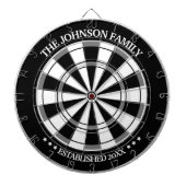 Personalisiertes Dart Board, Schwarz/Weiß Dartscheibe (vorne)
