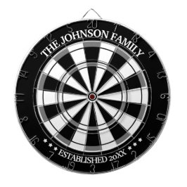 Personalisiertes Dart Board, Schwarz/Weiß Dartscheibe