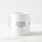 Personalisiertes das Golf-Loch der Frauen in einem Kaffeetasse (Vorderseite Links)