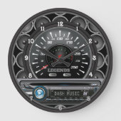 Personalisiertes Dashboard Deck Speedmesser Große Wanduhr (Vorderseite)
