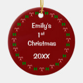 Personalisiertes Datieren Weihnachtsschmuck (Vorne)