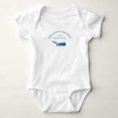 Personalisiertes Datum der Arrowhead-Map-Karte Baby Strampler (Vorderseite)