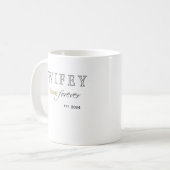Personalisiertes Datum der ewigen Liebe Kaffeetasse (Vorderseite Links)