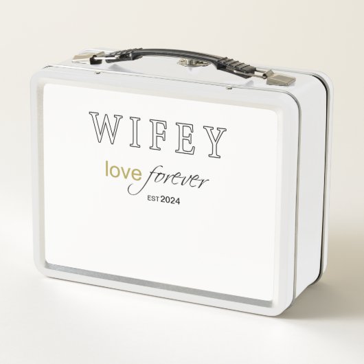 Personalisiertes Datum der ewigen Liebe Metall Brotdose (Rückseite)